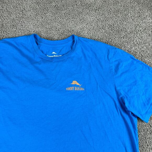 Tommy Bahama Shirt Mens Extra Large Blue Rummer On First Cocktail Baseball - Picture 7 of 9